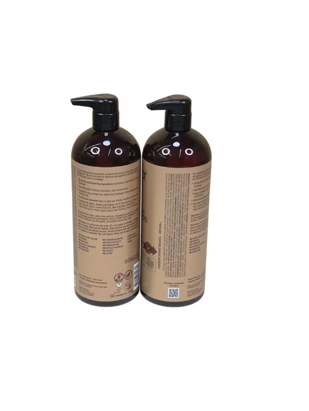 Pura Dor 2 Pack Fine Thinning Hair Biotin Shampoo Jumbo 33oz Clinical Formula
